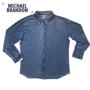 Men's Michael‎ Brandon Stripes Button Down Shirt | Color: Gray | Size: XXL